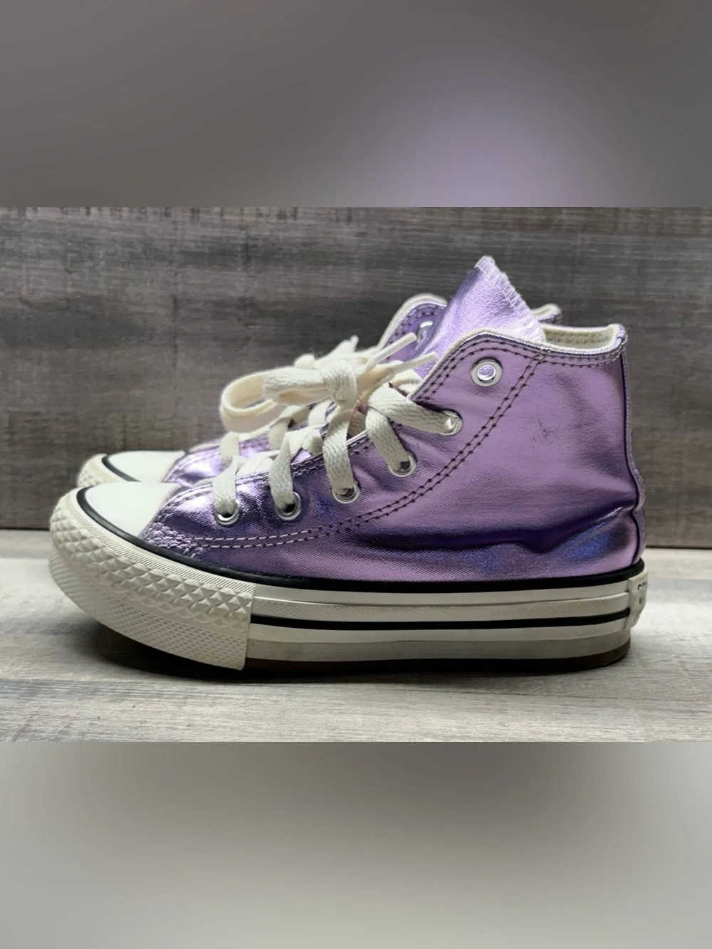 Converse CTAS Metallic Purple High Top Sneakers